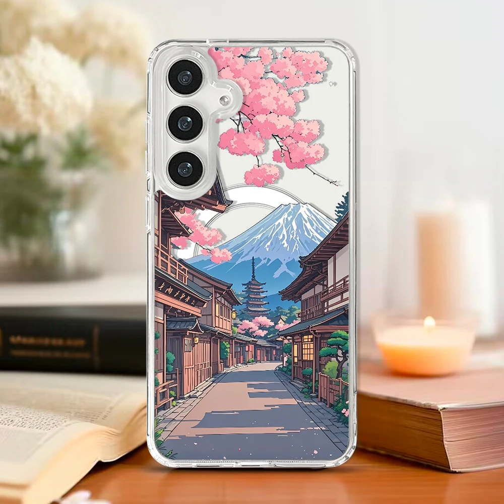 Japanese Landscape Art Magnetic Phone Case Cover