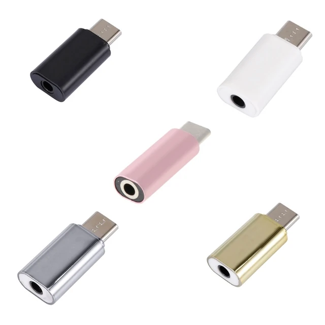 USB-C to 3.5mm Headphone Jack Adapter for Stereo Audio