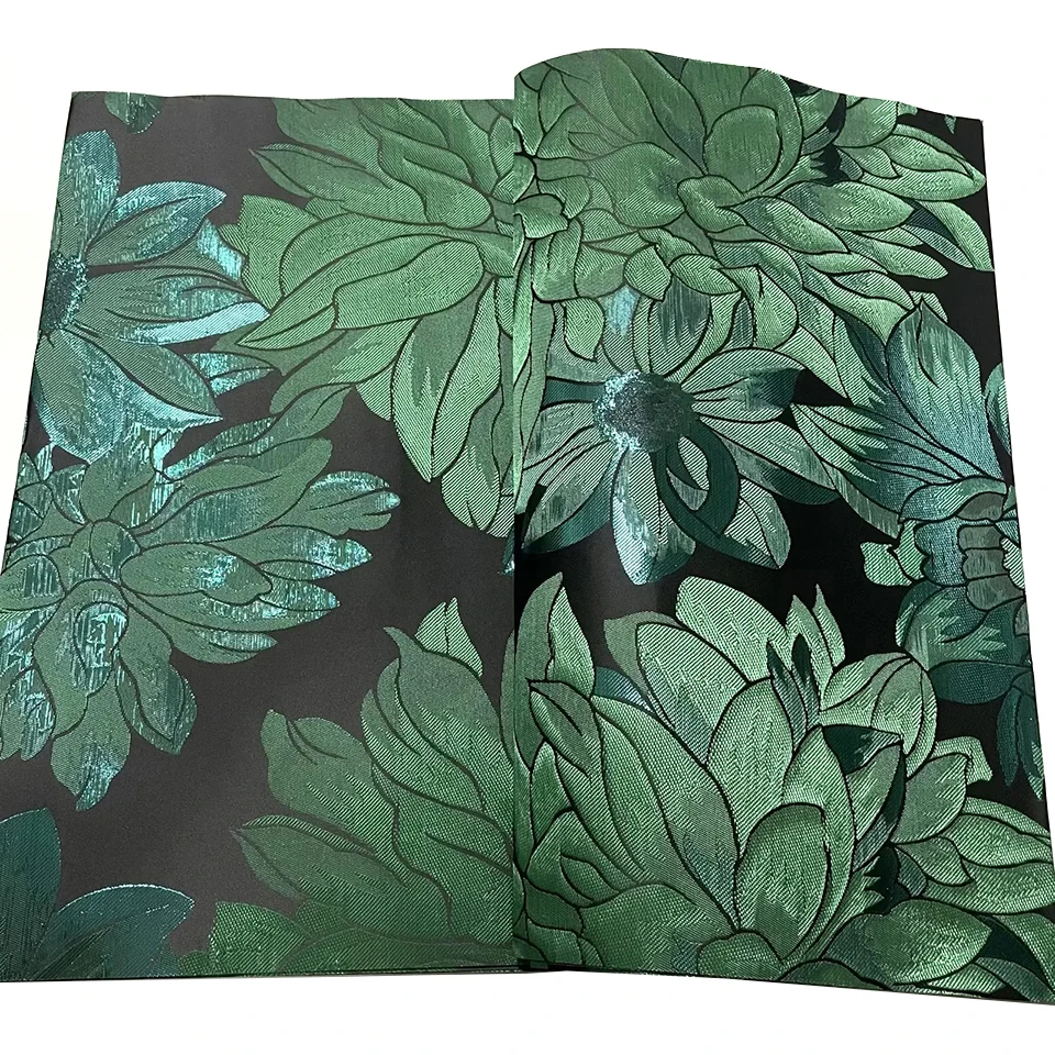 Elegantes florales Gele- und Ipele-Set – 2-teiliges luxuriöses nigerianisches SEGO-Kopfbandmaterial für Autogele Aso Ebi, Hochzeitsfeiern TXH-18-15 – Detail 2
