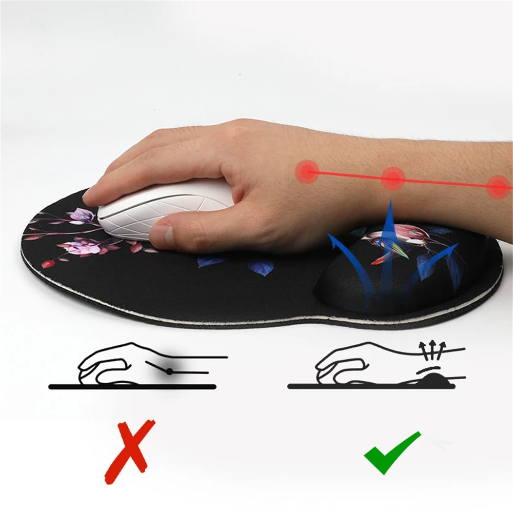 Almofada de Teclado Ergonômica de Espuma de Memória Mouse Pad Descanso de Pulso Coaster Antiderrapante Base de Borracha tipo Fácil Mármore - Imagem 2