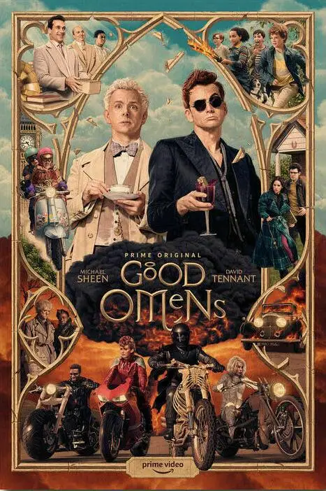 

ТВ-сериал Good Omens Нейл Gaiman Терри пратчетт художественный шелковый постер домашний Настенный декор 24x36 дюймов