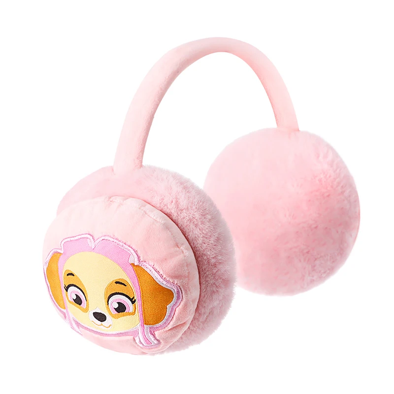 100% Genuine Paw Patrol Skye Chase Winter Earmuff Gloves Plush Ear Warmth Stuffed Mittens Boy Girl Kids Children Christmas gift 4