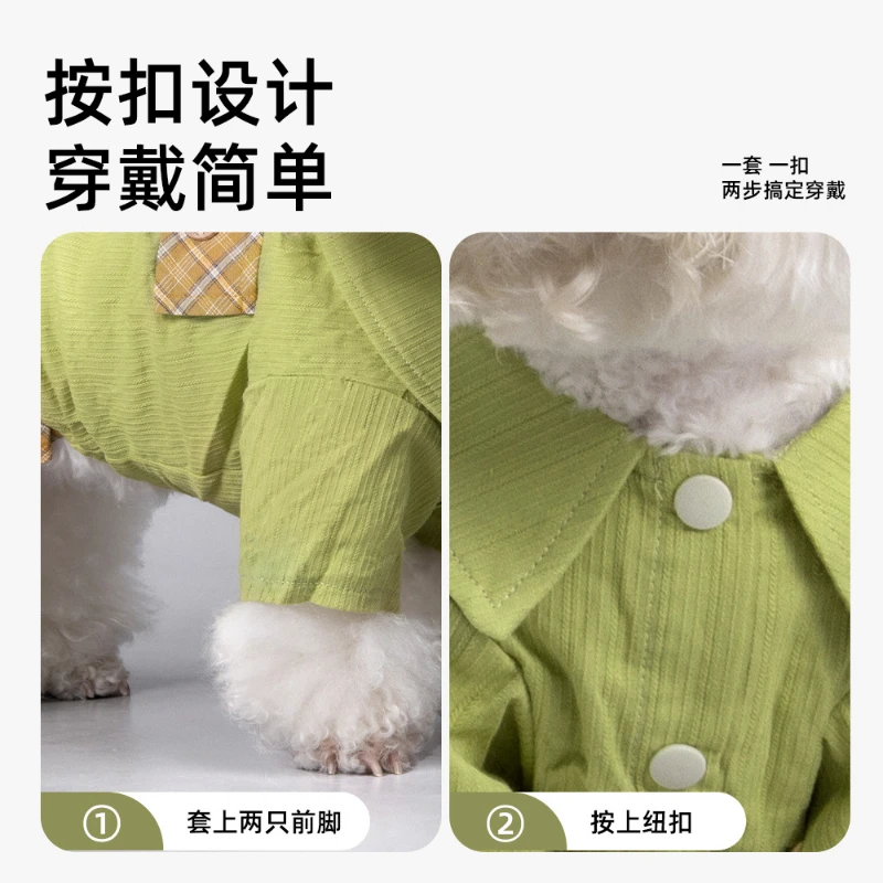 Cute Dog Clothes For Spring Summer Skin-Friendly Lovely Cats Clothing For Ragdoll Blue Dog Kitten Dress ropa para gato