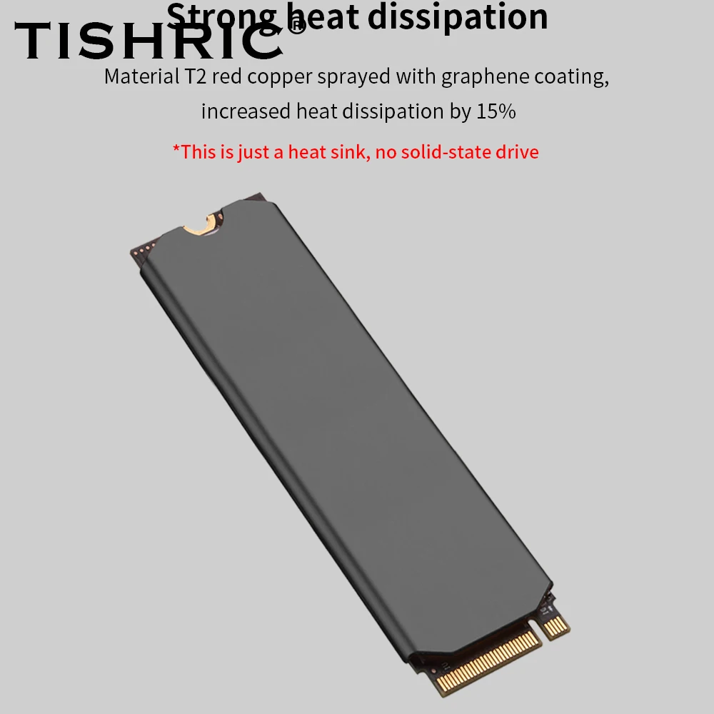 TISHRIC Dissipatore di Calore M.2 2280 per SSD, Radiatore con Pad Termico Compatibile con Unità a Stato Solido M.2 2280 - immagine 4