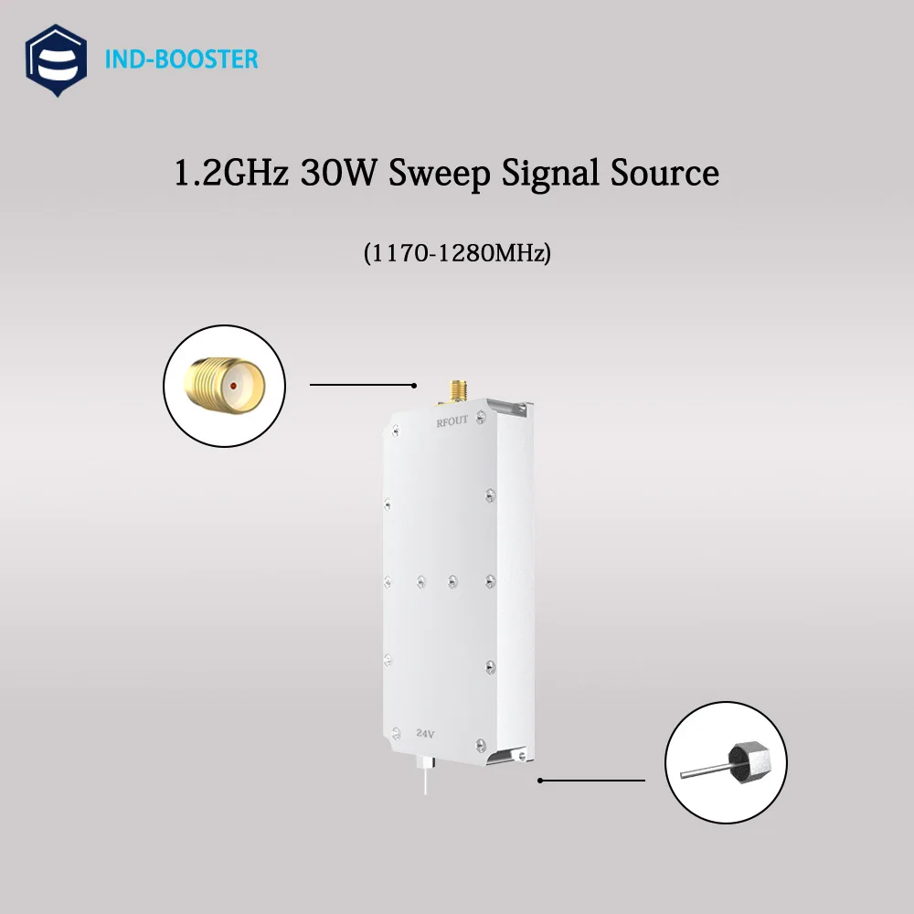 안티 드론 신호 스위프 소스 신호 교란 차단 모듈, 1.2GHz, 45dBm, 30 와트, 1.2GHz