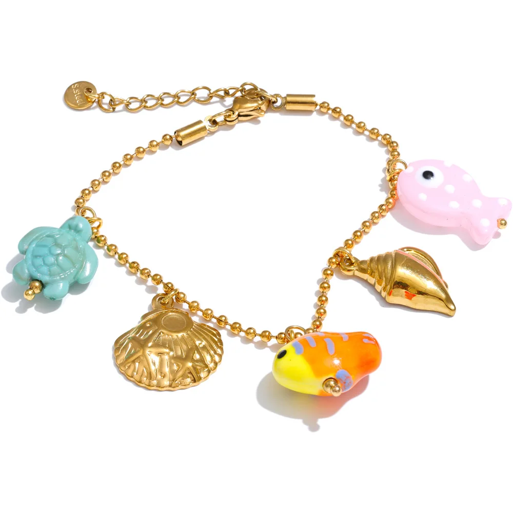Yhpup Ceramic Fish Resin for Women