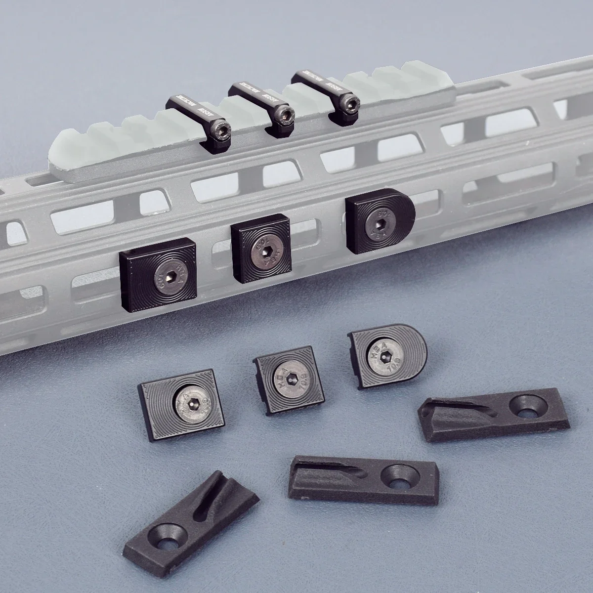 Wire Guide M-LOK Switch Cable Clip System M300 M600 PEQ Light Cable Management Picatinny Rail 3PCS