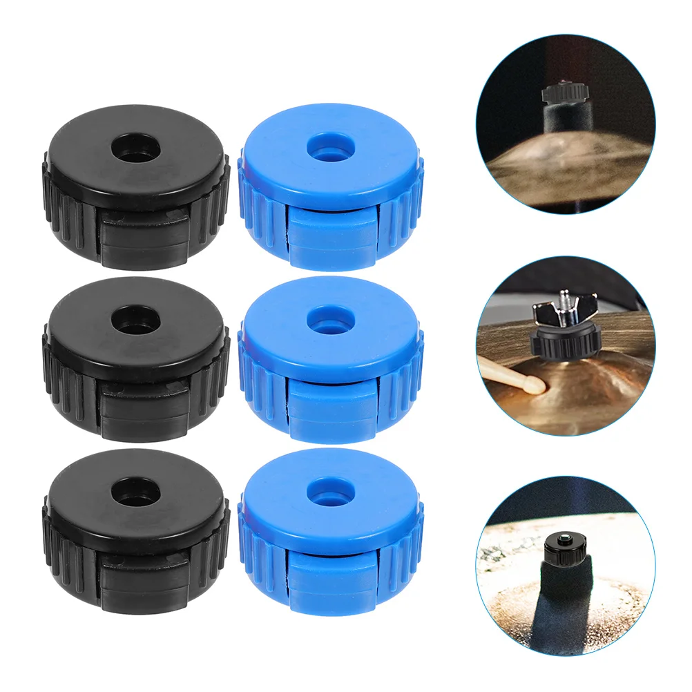 

6 Pcs Cymbal Quick Release Cap Assembly Nuts for Rollers Accessories Drum Universal Fixing Installation Plastic Removal