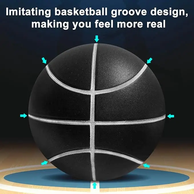 Basketball Balls Grooved Airless Silent Size 7# 6# Men Women Children Indoor Dribble Practice