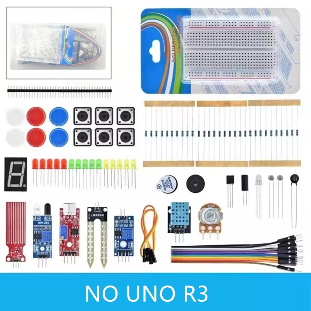 Arduino Component Set 400 Tie-points Breadboard DIY Project Starter Kit for Arduino UNO R3