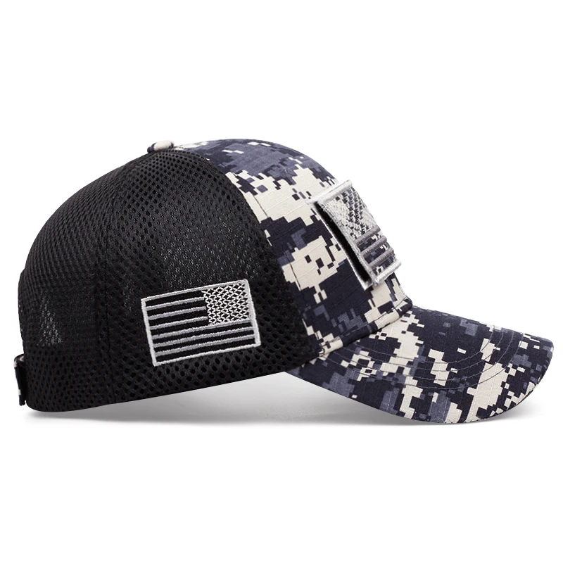 Men American Flag Camouflage Baseball Cap Male Tactical Mountaineering Golf Hat Men Outdoor Breathable Snapback Hats For Women