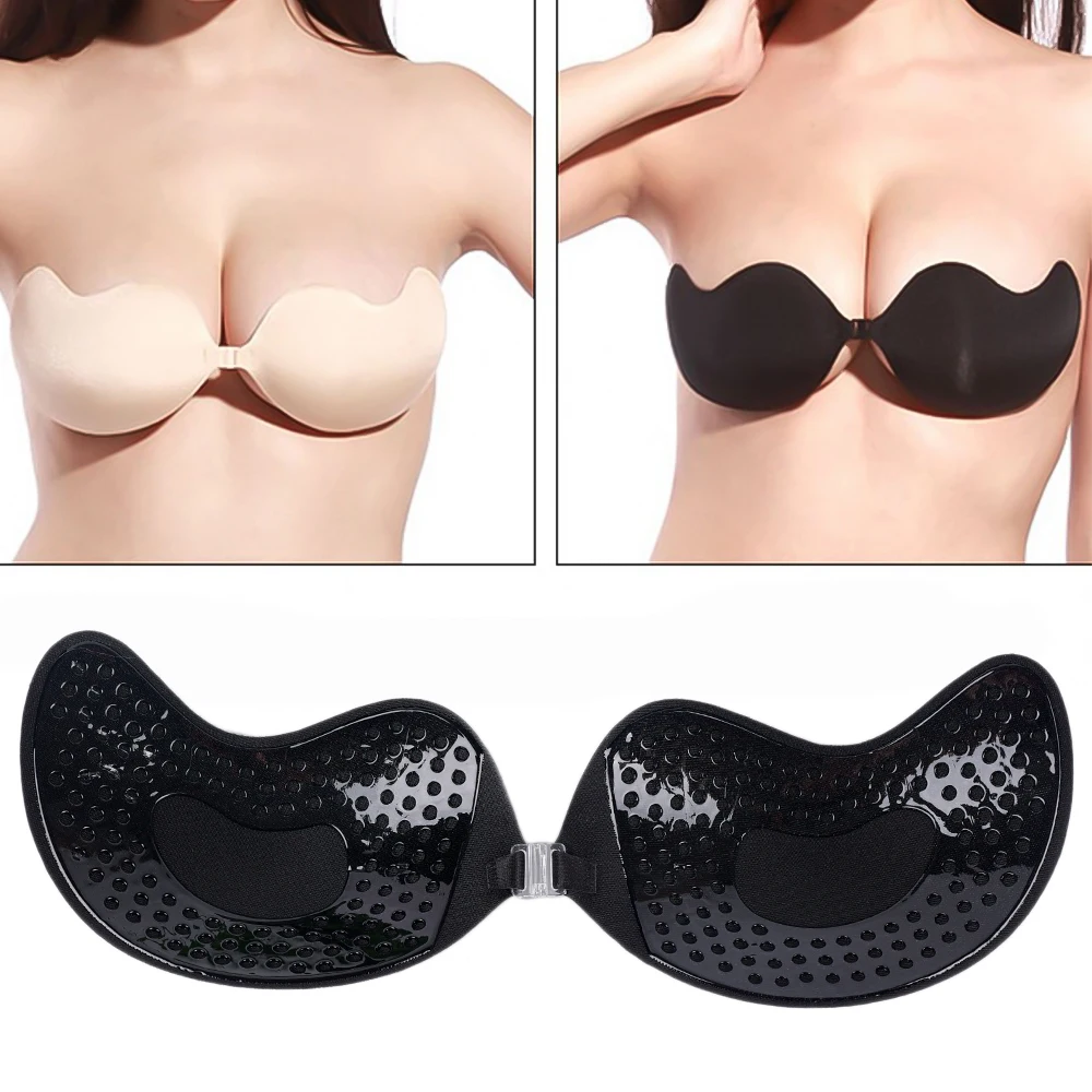 Women Nylon Breast Round Nipple Mango Nipple Reusable Lift Nipple Adhesive  Sexy Backless Bra Sticky Bras Stickers Strapless Bra - AliExpress