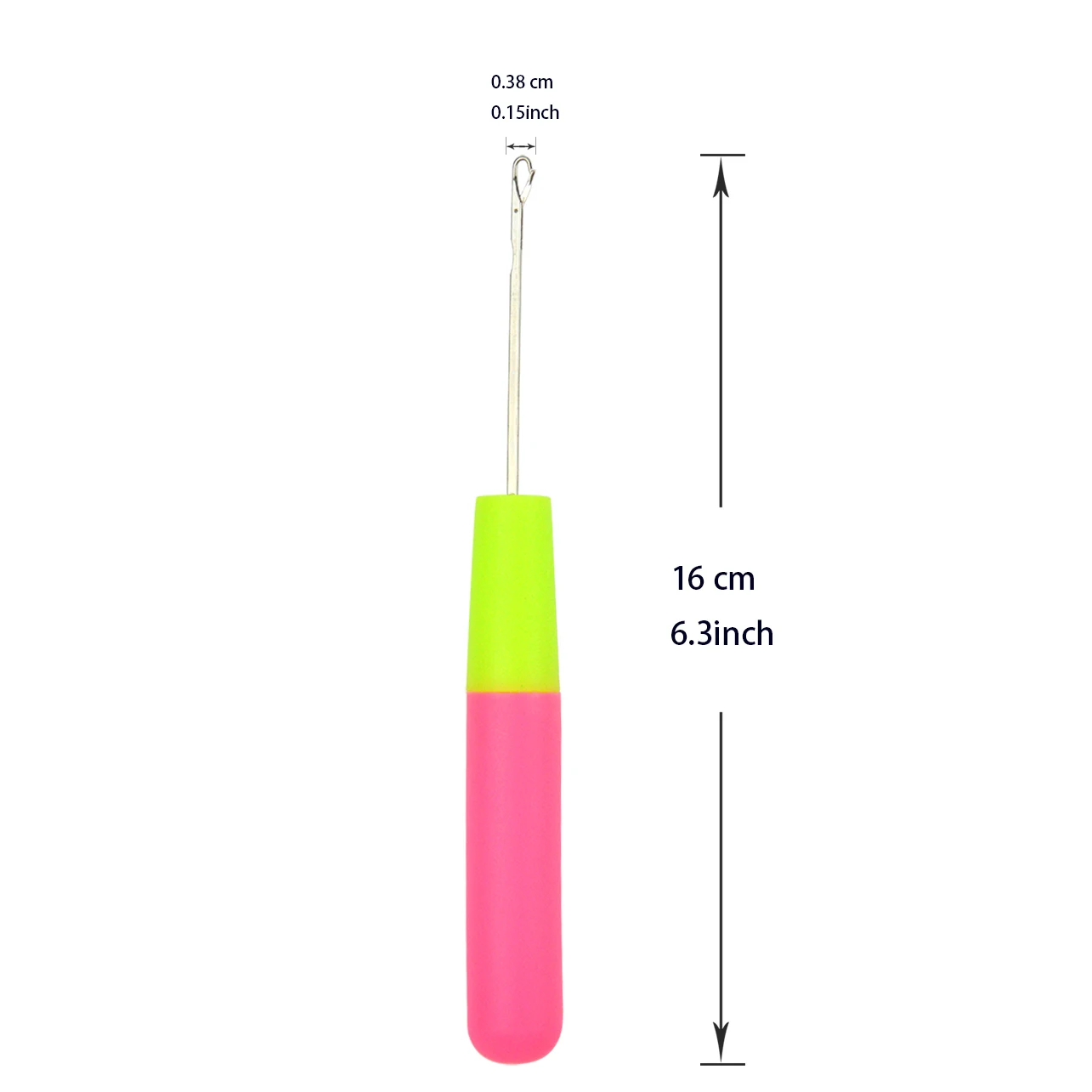 1 Pc 0.57cm/0.38cm Dreadlock Knitting Hook Crochet Hook Plastic Crochet Hook Needle Hair Weaving Crochet Needle Hook