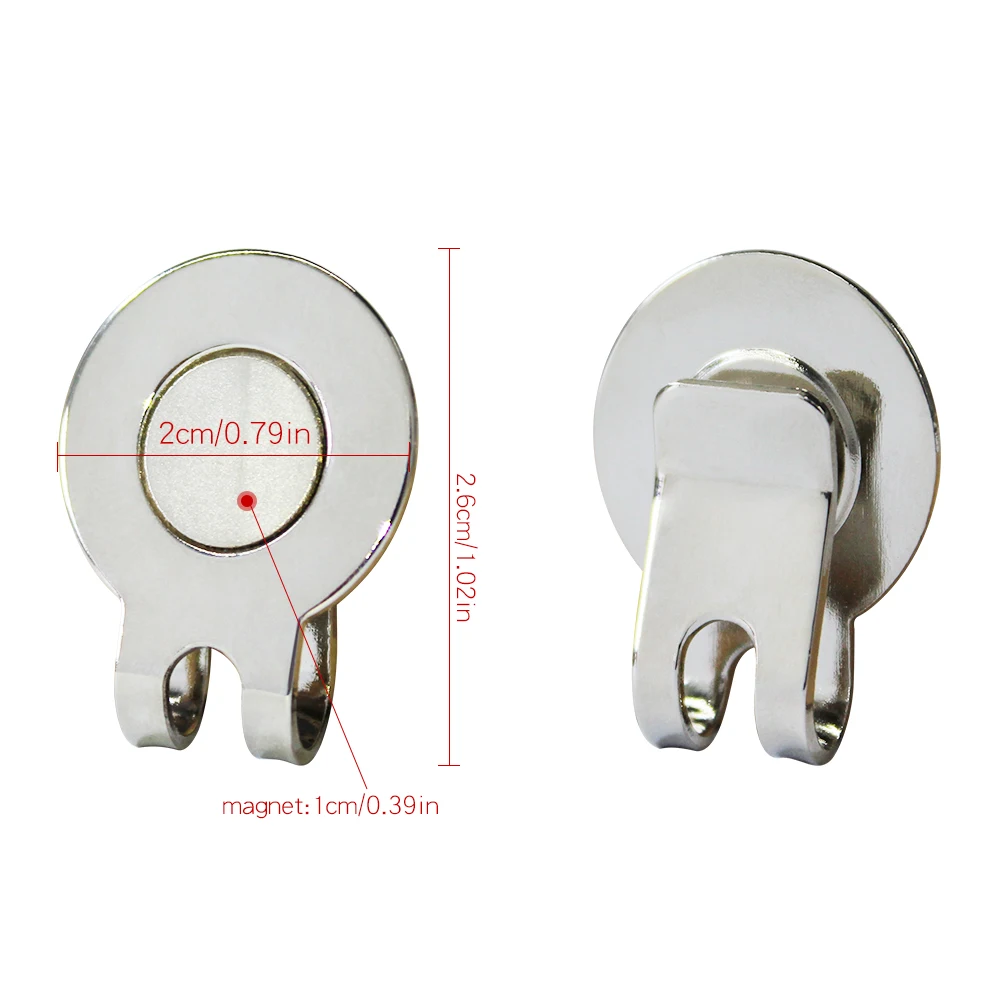 Description Picture 3 of itemGolf Ball Marker Holder Cap Clips Pack 10 Pcs Golf Supplies Colorful Light Magnetic Drop Clip Hat Clip