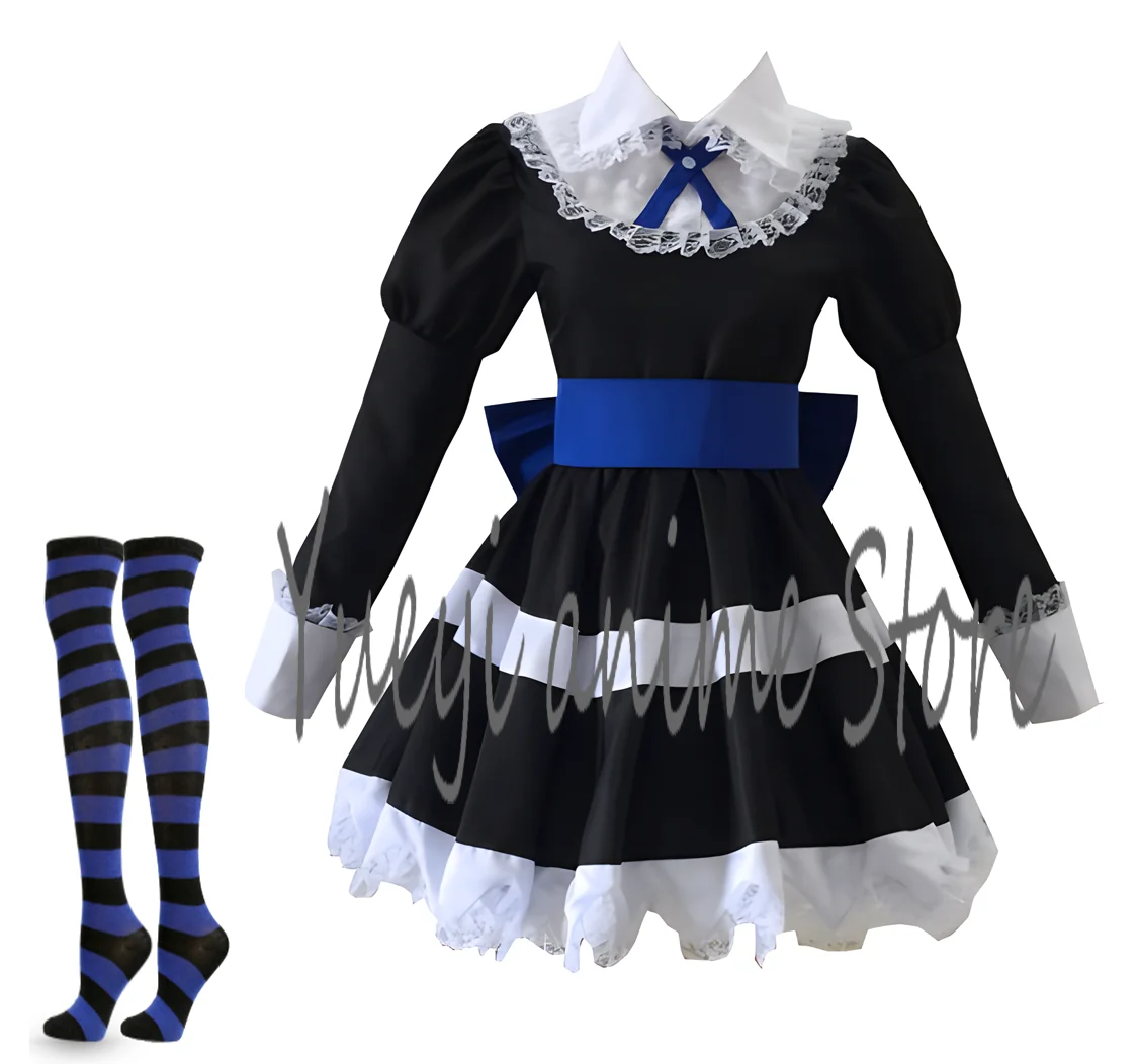 

Аниме Косплей Костюм анархия стоккинк cos Черная Горничная Лолита платье Хэллоуин Рождественская вечеринка костюм