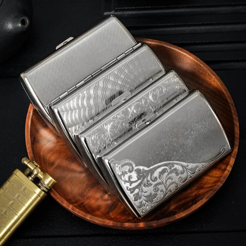 Sleek Metal Cigarette Storage Case - Elegant, Durable, and Portable Anti-Pressure Outdoor Smoking Box