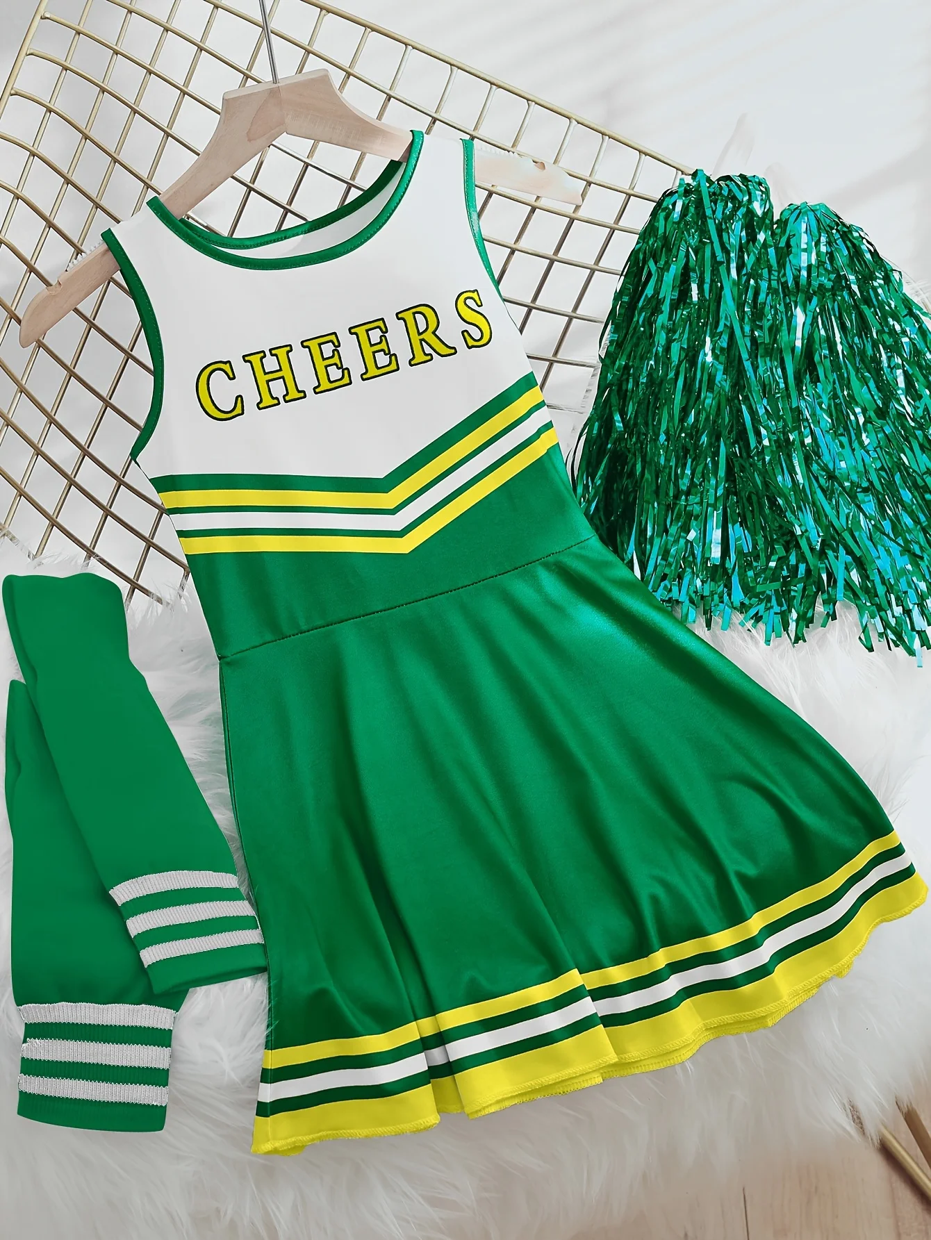 Cheerleader Set Kids Girls Dresses Performance Costumes children cheerleading costumes