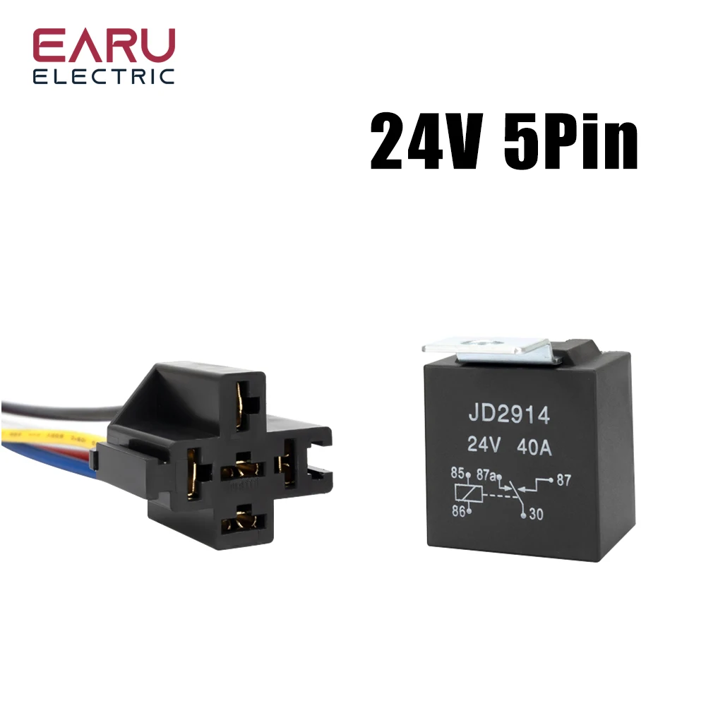 JD1912 Automotive Relay 4-Pin 40A 12V SPST Car Truck Van Motorcycle Boat Relay,2