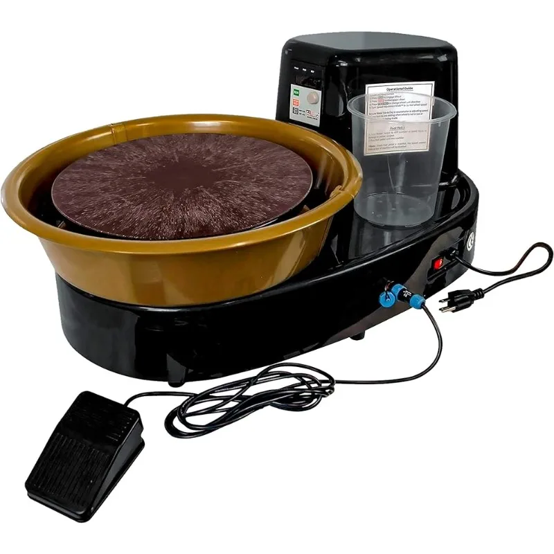 

U.S. Art Supply 3/4-HP Table Top Pottery Wheel with LCD Wheel Speed Display - Includes Foot Pedal and 11" Bat