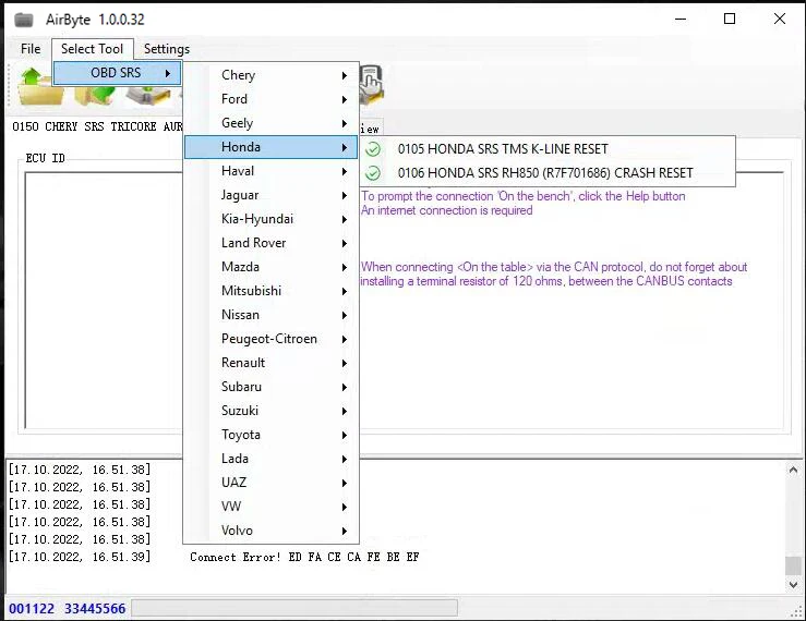 Airbag SRS Crash Daten Reset Tool AirByte 1.0.0.32 Software ECU Programmierer für Können Bus CRASH Klar Unterstützung Jede OBD2 J2534 werkzeug – Detail 19