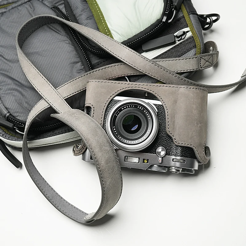FUJIFILM X20｜黒・使用感有・レンズガード・ハンドメイド革ストラップ