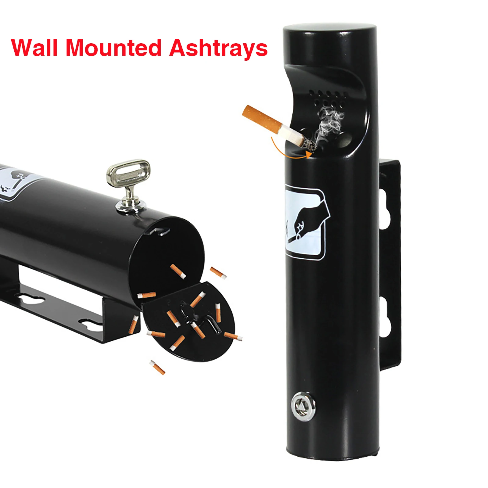 Posacenere A Cilindro Per Esterni Posacenere Senza Fumo Colonna Di Cenere Pubblica A Parete In Acciaio Inossidabile Per Hotel Centri Commerciali Stree