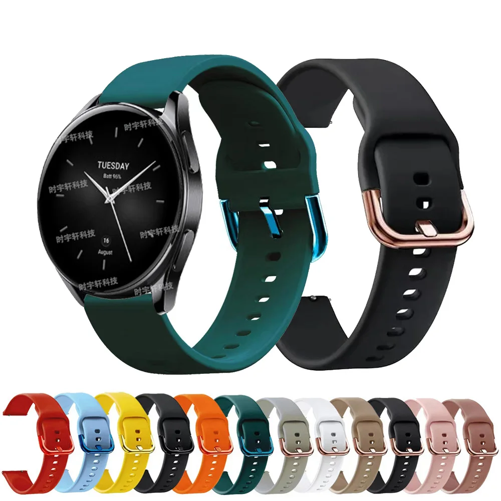 

Ремешок спортивный для смарт-часов Xiaomi Watch S2, силиконовый браслет для Xiaomi Watch 2 Pro/S3/S1 Active/S1 Pro, 22 мм, 42 мм 46 мм