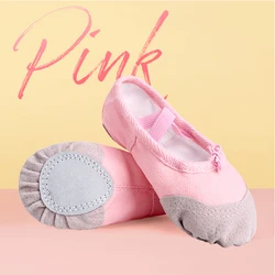 Girls' Soft Soled Non-Slip Ballet Dance Flats - 24 (Pink)