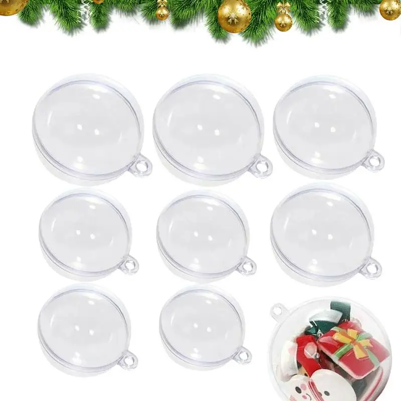 

Christmas Transparent Ball Tree Hanging Ornaments Decoration Open Ball Box Bauble Ornament Wedding Gift for Home Decoration