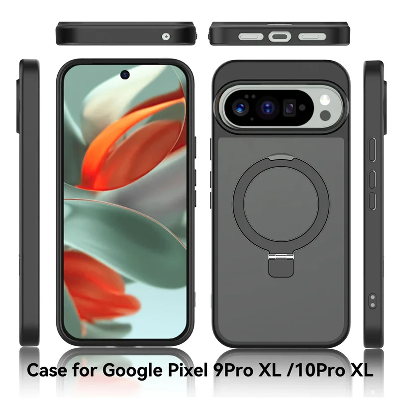 Magnetic Wireless Charging Phone Case with Magsafe Ring Bracket – Shockproof Protective Cover