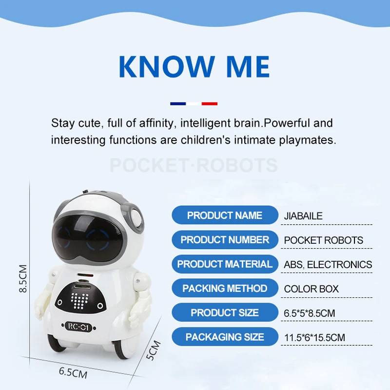 939A Pocket Robot Talking Interactive Dialogue Speech Recognition Record Singing Dancing Telling Story Boy Girl Toys Kawaii Gift 6