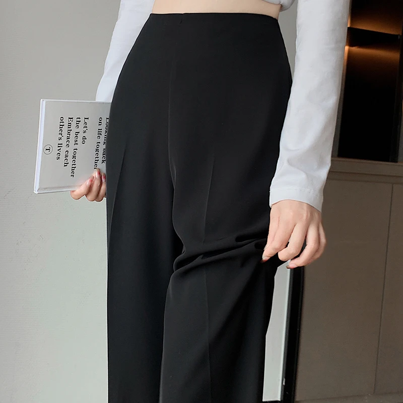 HappyLisa Summer Ladies Women Long Suit Pants Wide Leg High Waist Floor-Length Loose Pant Female Casual Chic Trousers P17 3