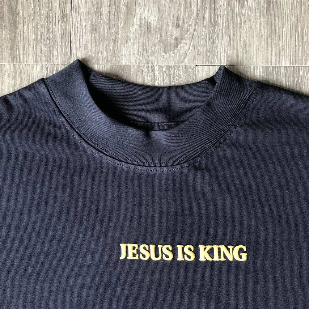 SAINT OF MICHAEL Fashion Streetwear Kanye West Foam Printed Casual Loose Oversized 100%Cotton Tops Tee Unisex T Shirt For Men