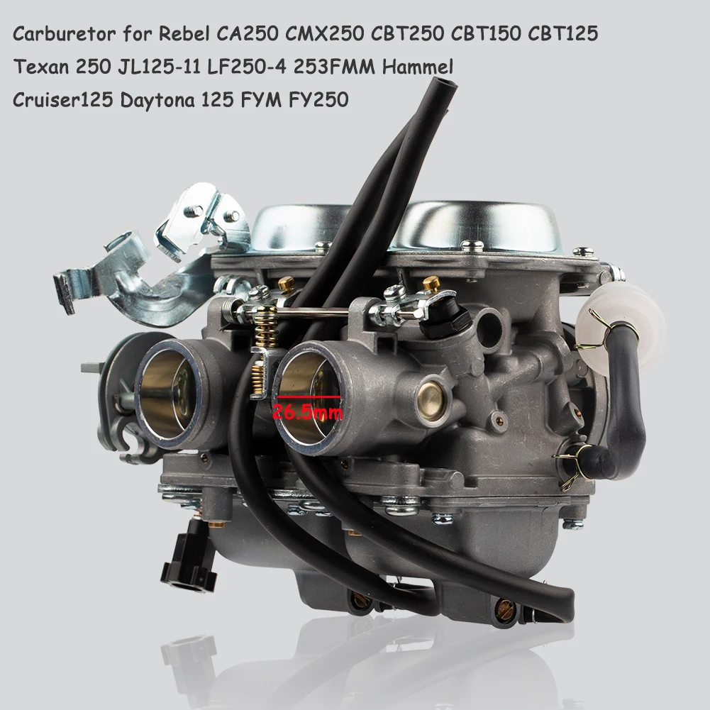 26mmCarburetorForHondaRebel250CB250CMX250CA250CBT125CB125T
