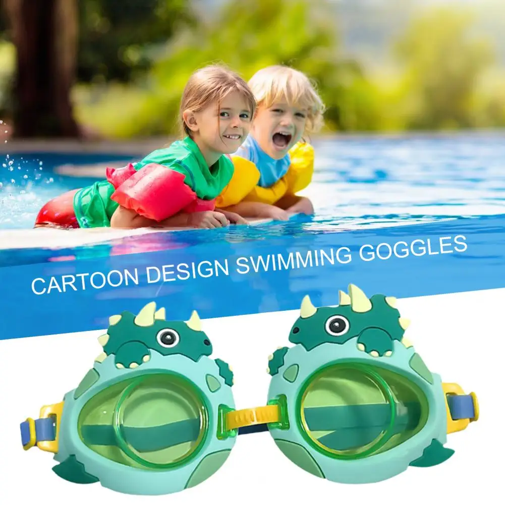 Kids Swim Goggles Adjustable Strap Transparent Lens Waterproof Animal Shape Diverse Styles Anti-frog ABS Cartoon Design Swimming