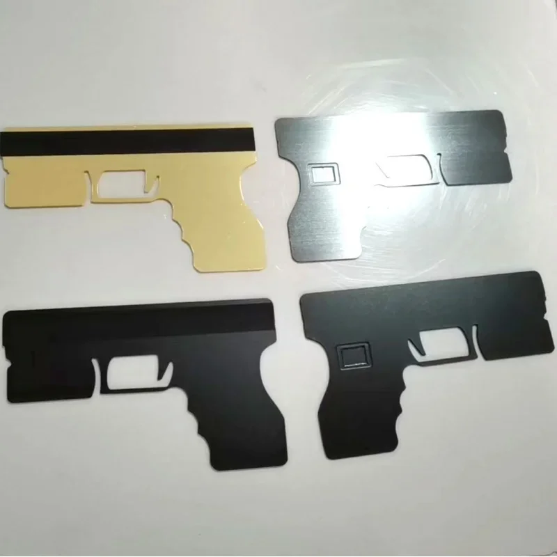 

Customized.product. gun shape 4442 chip slot Stainless Steel Metal Credit Card with EMV Chip Slot and Hico Strip