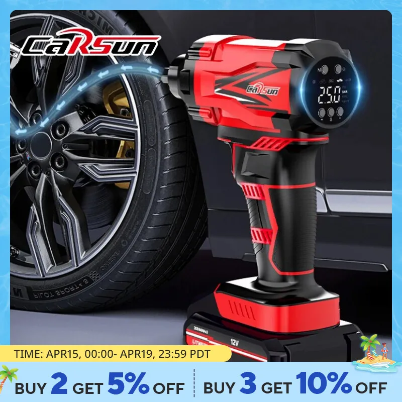 HUAJUN Elektrische Luftpumpe - USB Wiederaufladbar Mit LED Licht Und Ventilator