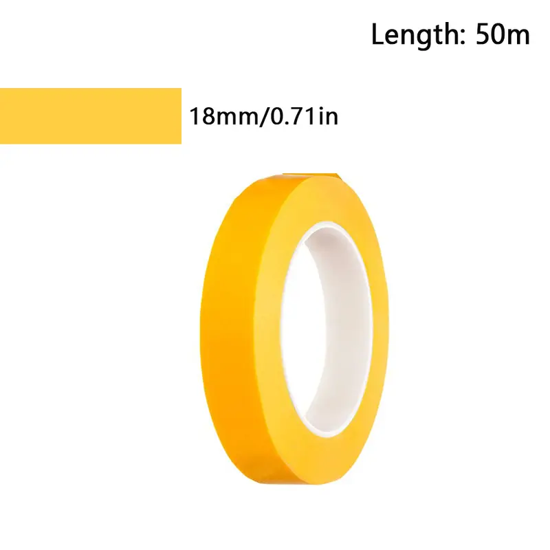 1Rolls 18-50m Model Masking Tape DIY Yellow Masking Tape Width 2/3/6/8/10/12/18/30/50mm - Image 16