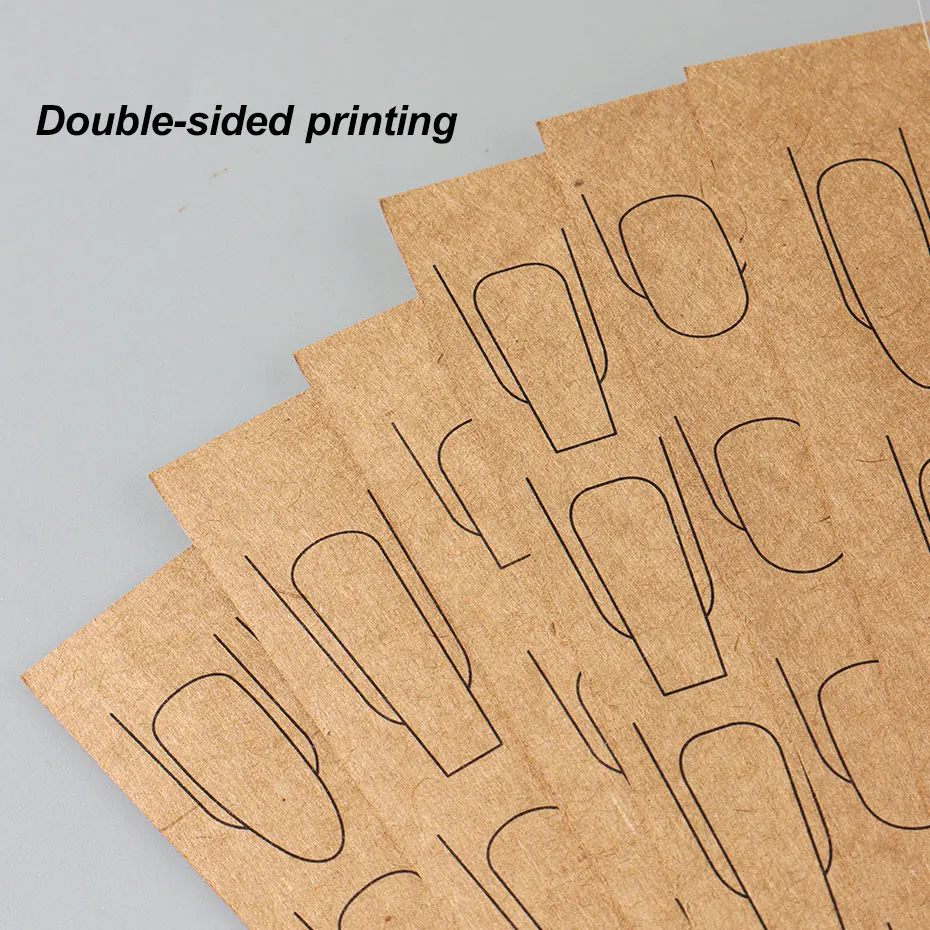 Double-sided Nail Practice Kraft Paper Cardboard Clear Training Nail Art Painting Card Reusable Salon Beginner Manicure Tools ﻿