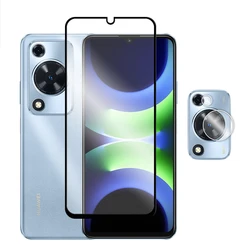 6 - in - 1 Tempered Glass Screen Protector - Full Cover 2.5D Film for Huawei Nova Y72s (1 Glass and 1 Lens)