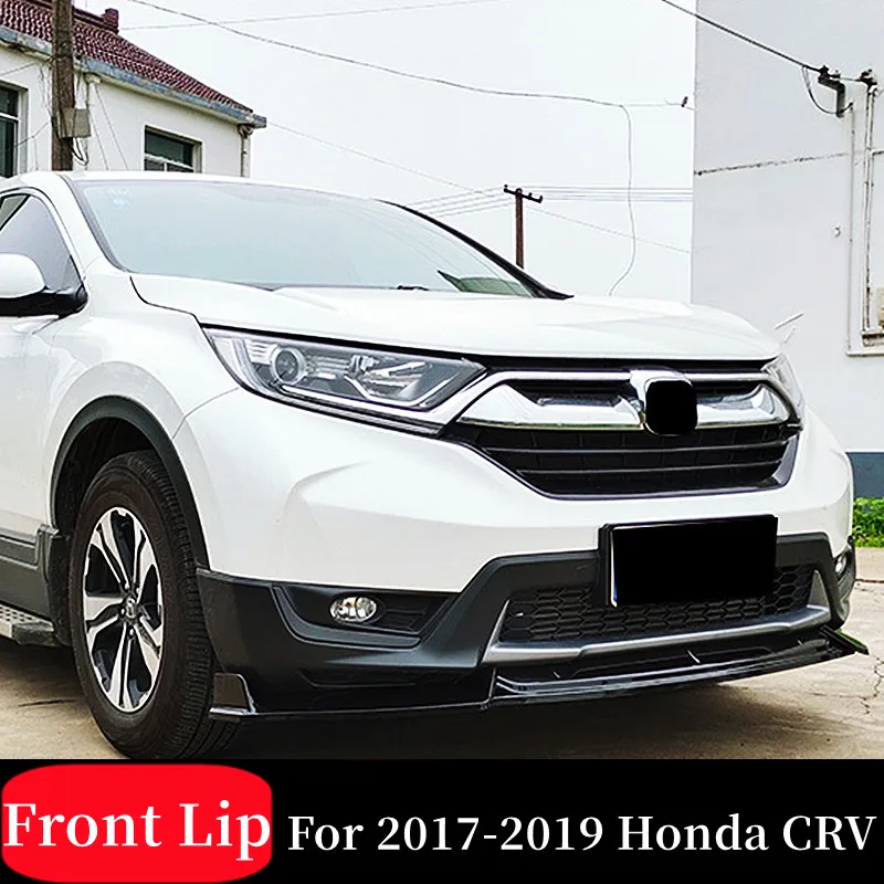 For 18 19 Honda CRV Car Front Bumper Splitter Lip Chin Spoiler Body Kit Diffuser Protector Guard Exterior Accessori