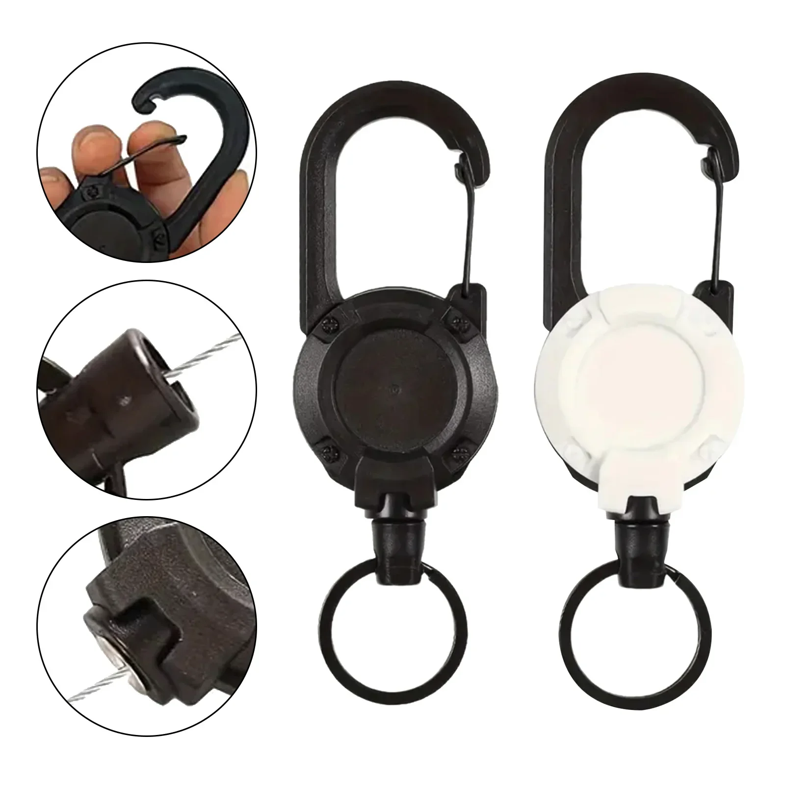 Metal Retractable Key Chain Heavy Duty Retractable Keychain Keychain ...