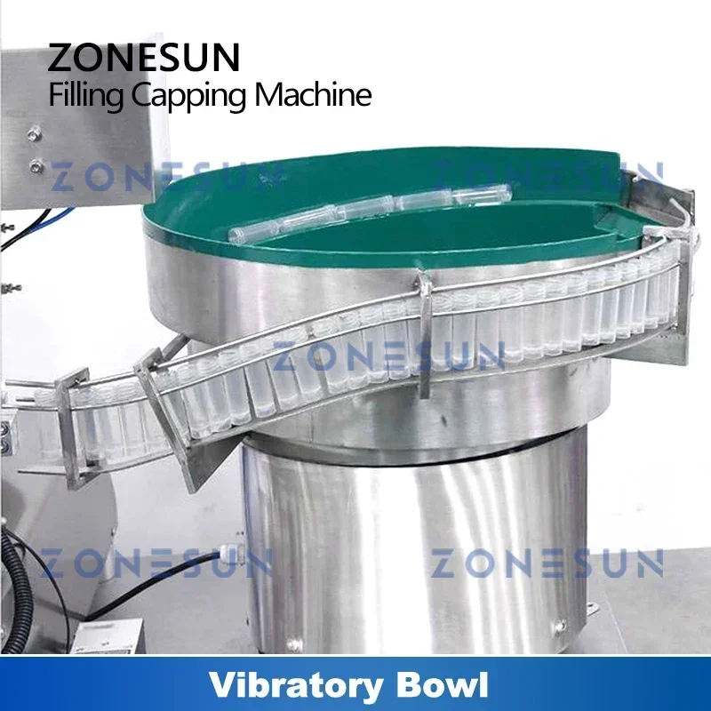 ZONESUN Automatic Test Tube Filling Sealing Machine Glass Plastic Vial Reagent Sample Products Production ZS-XBFC25S