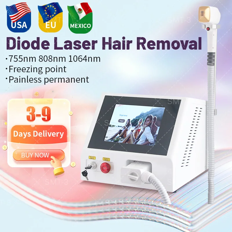 

3000W energy Ice Platinum cooling 808nm Diode Laser Hair Removal Machine 755 808 1064 Remove Hair Epilation Laser Hair Remova