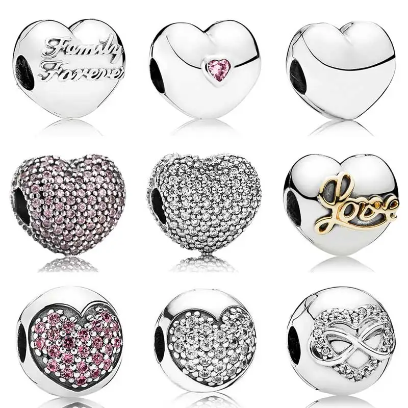 

Family Union Open my Heart & Infinity Crystal Clip Lock Stopper Beads Fit Europe Bracelet 925 Sterling Silver Charm Jewelry