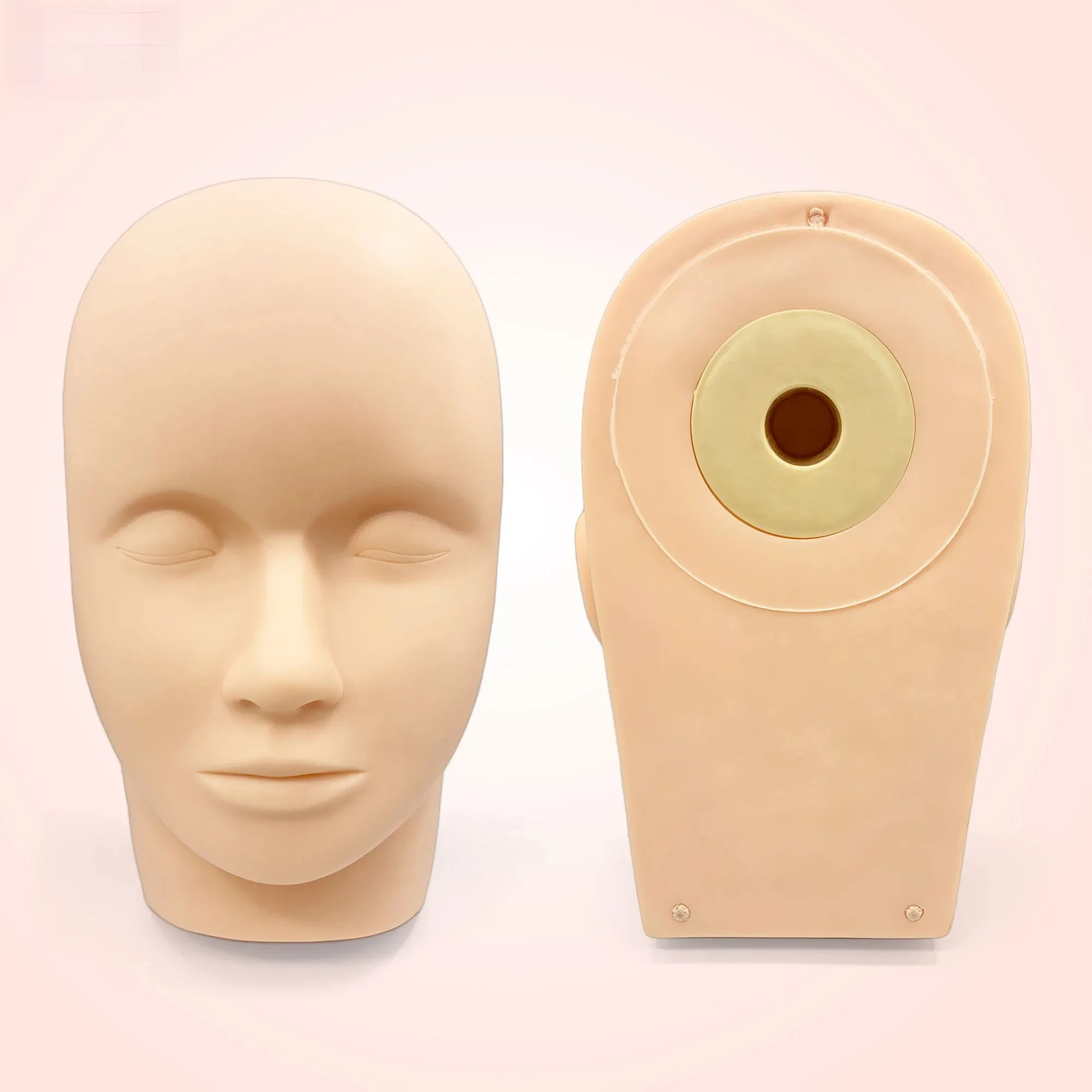 1pcs 가짜 머리 금형 마네킹 헤드 훈련 메이크업 모델 고무 눈 얼굴 속눈썹 속눈썹 연장 메이크업 연습 헤드