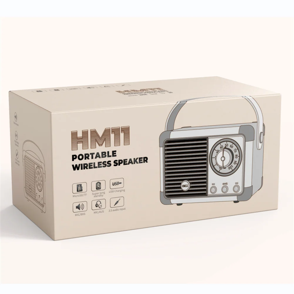HM11 Retro Speakers Audio Home Outdoor Stereo Speaker Portable Wireless Speaker For Home Kitchen Office Travelling