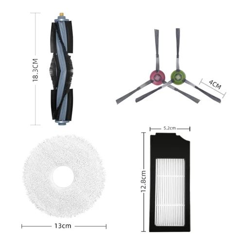 Ecovacs Deebot X1 옴니 터보 진공 청소기 액세서리, 메인 브러시 HEPA 필터 걸레 청소 천, 먼지 봉투 부품 2