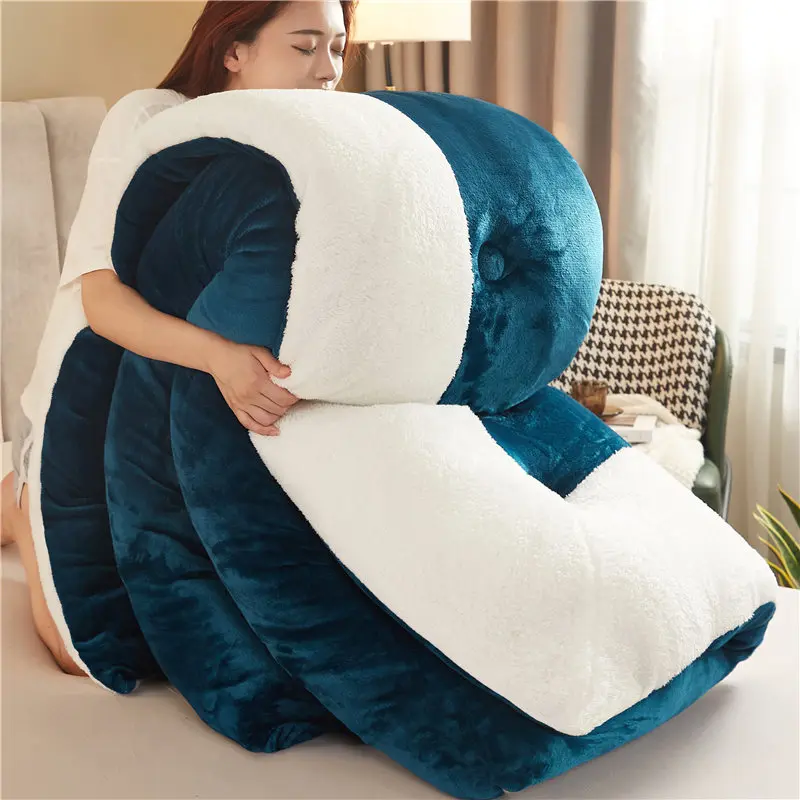 Double-sided milk velvet quilt 5kg winter thickened spring autumn comforter single double