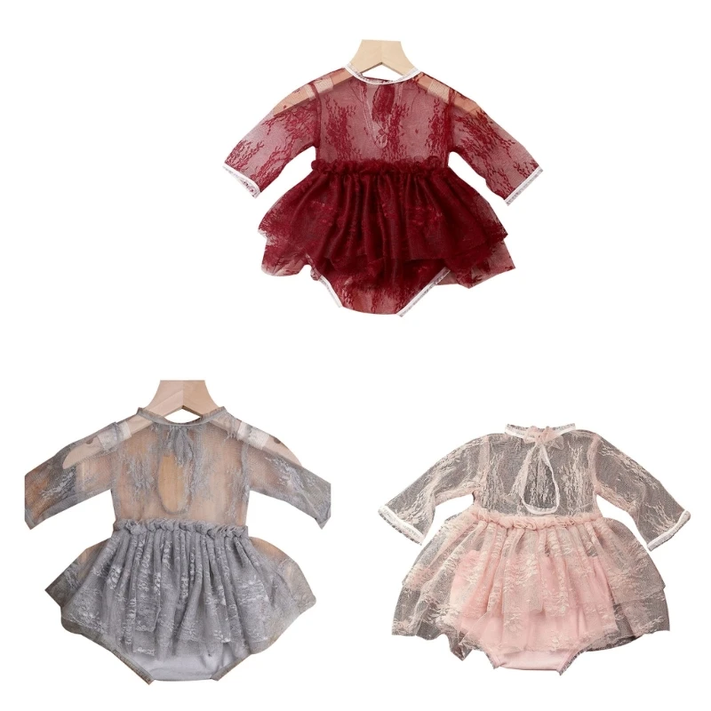

Newborn Photo Props Tulle Tutu Lace Dress Underpants Baby Photo Set Infant Photo Costume Dress Shower Gift 2PCS